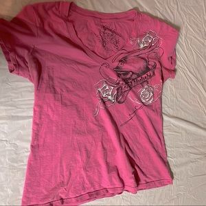 Pink metal militia shirt